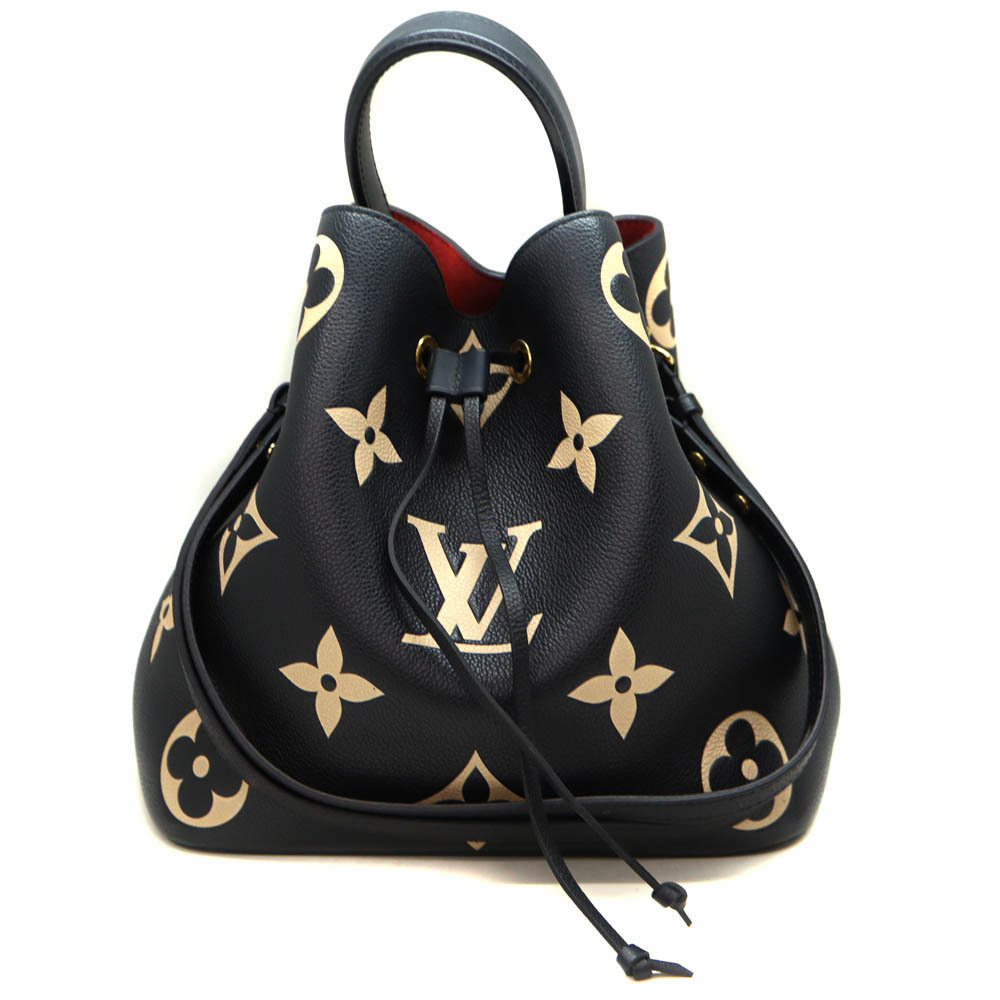 Louis Vuitton NeoNoe bucket bag black Empreinte leather bicolor giant Black